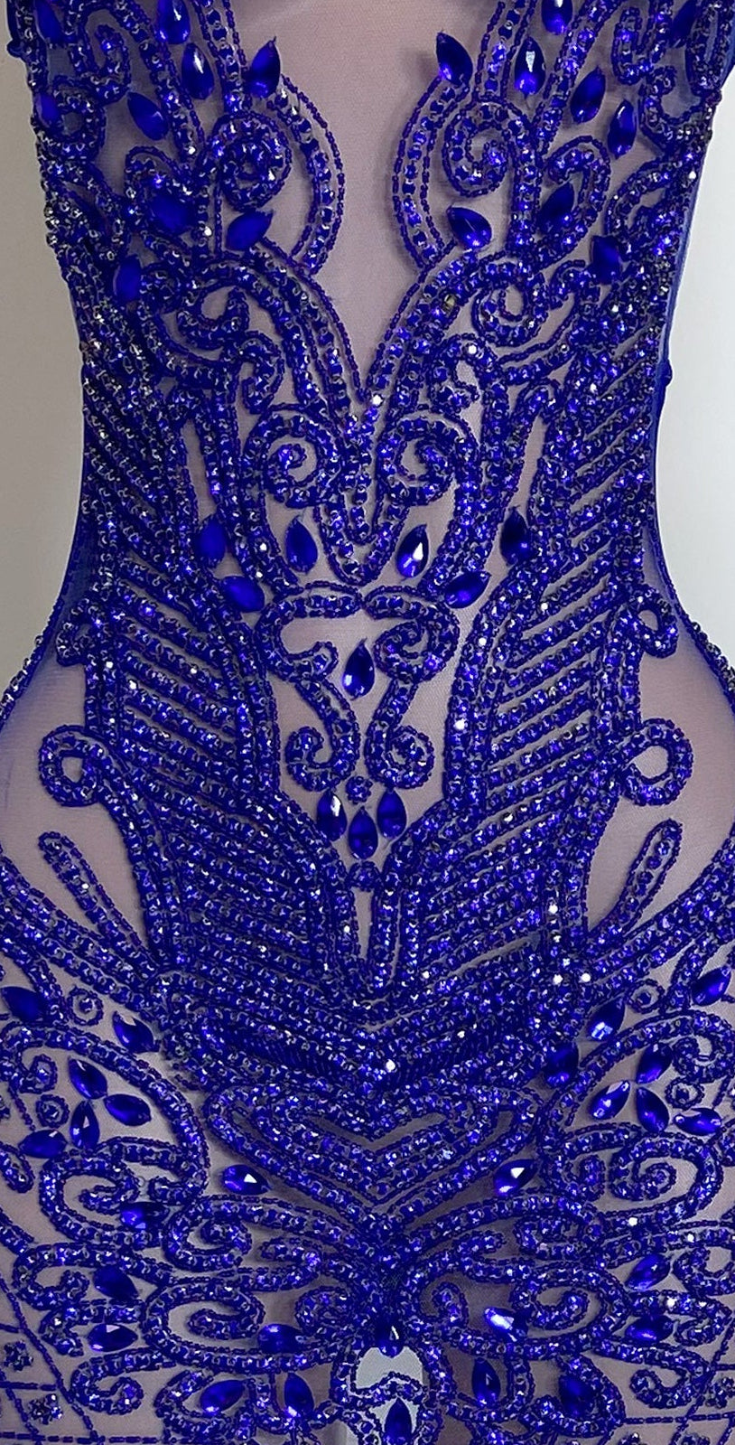 Lexi blue crystal rhinestone mini dress, photo 2 of 2