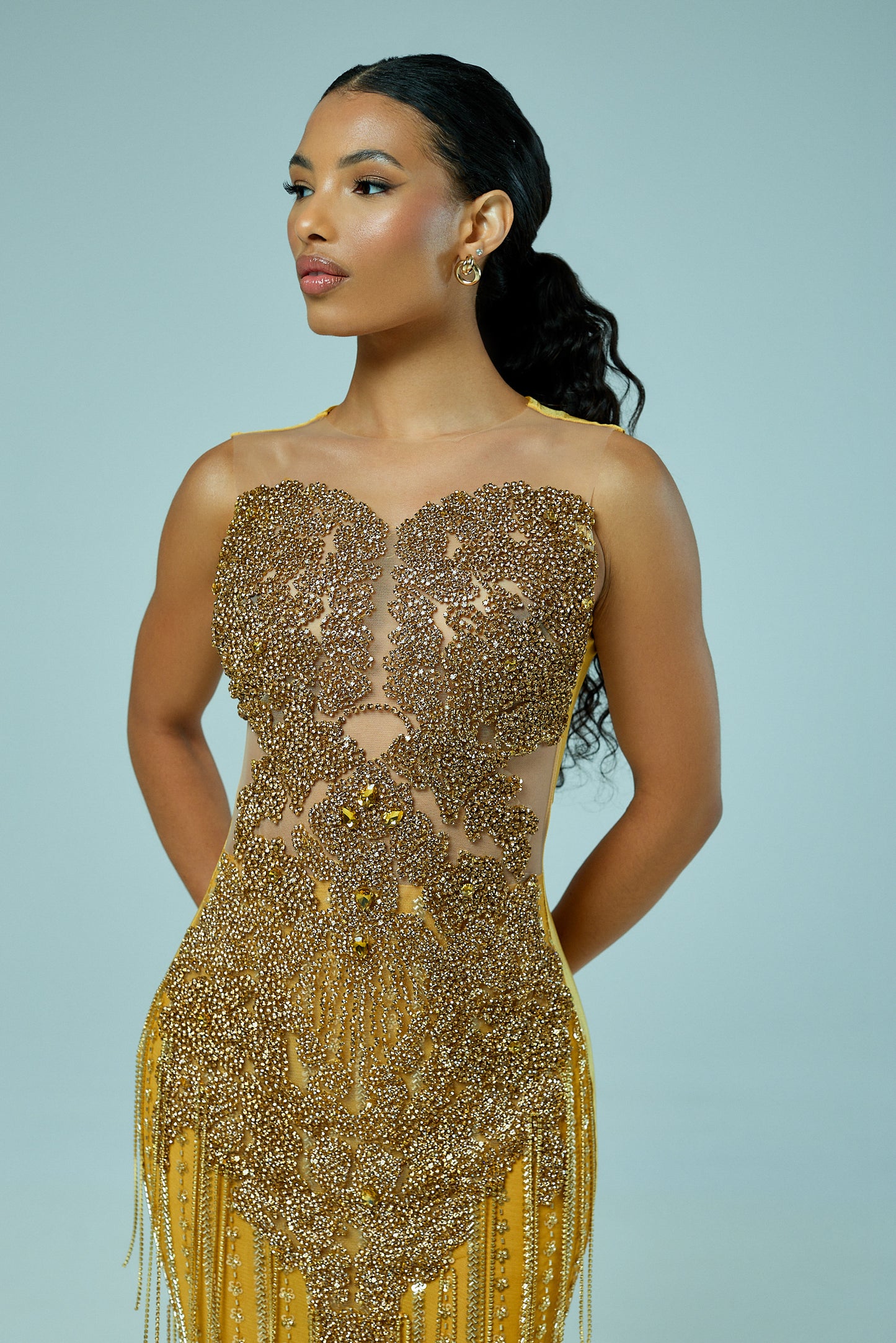 sorelle gold dress Raya Dress