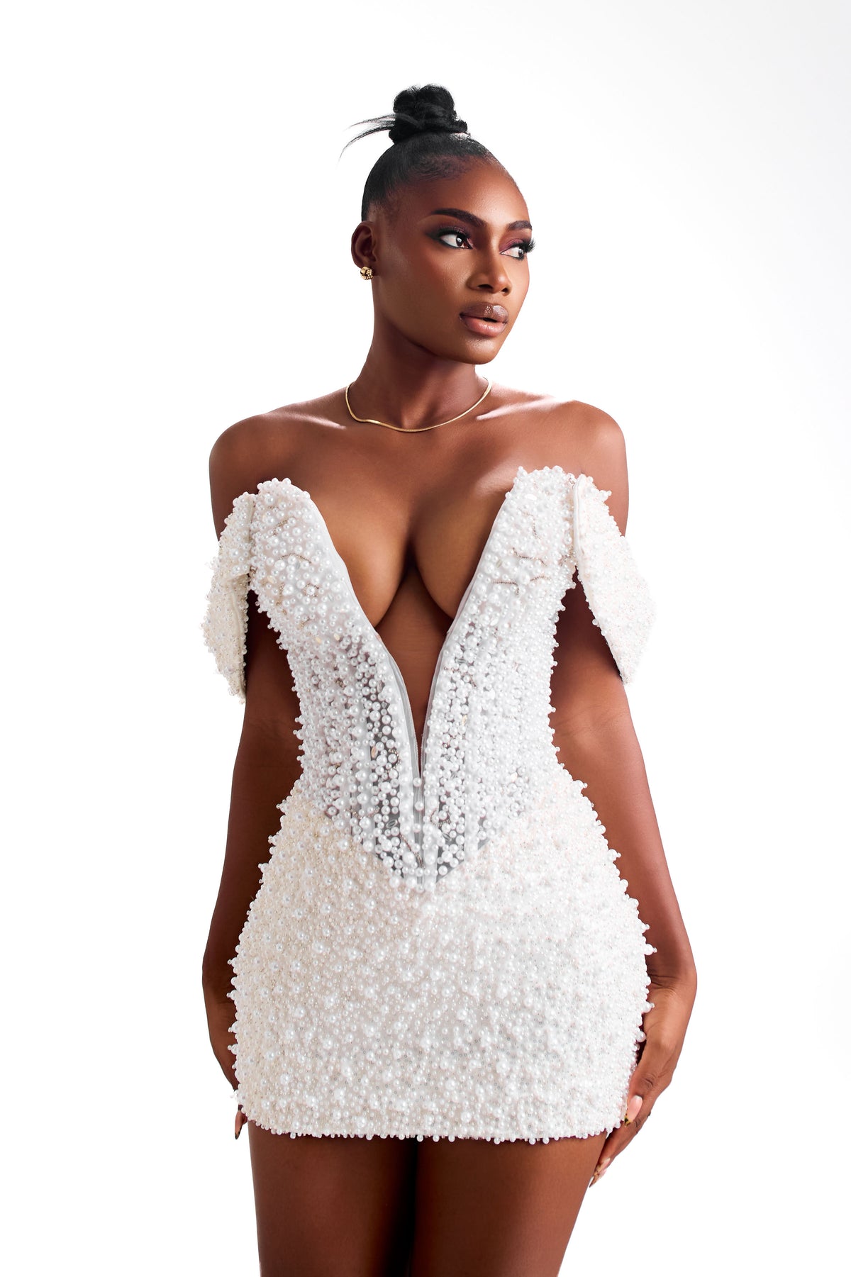 Muse white hand-embellished Atelier mini dress, photo 2 of 16