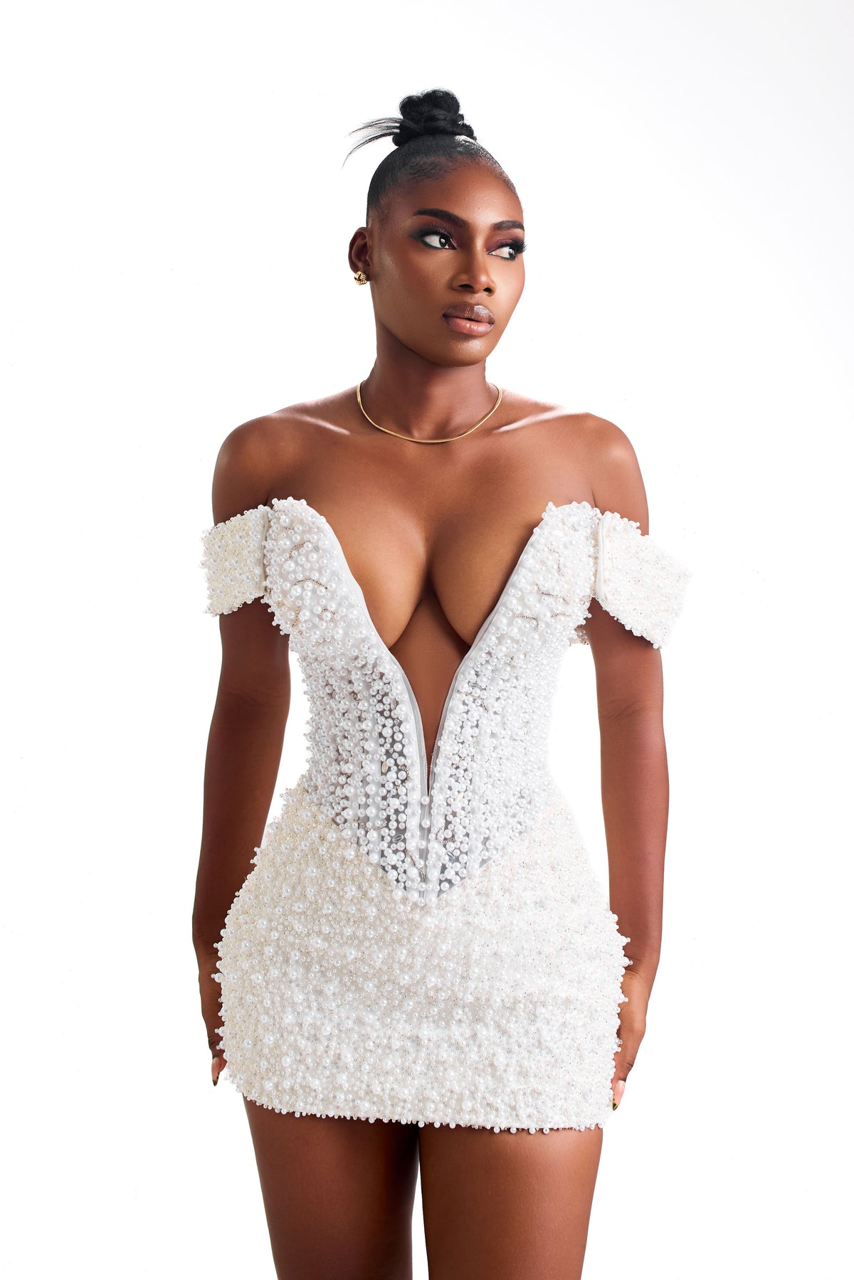 Muse white hand-embellished Atelier mini dress, photo 3 of 16