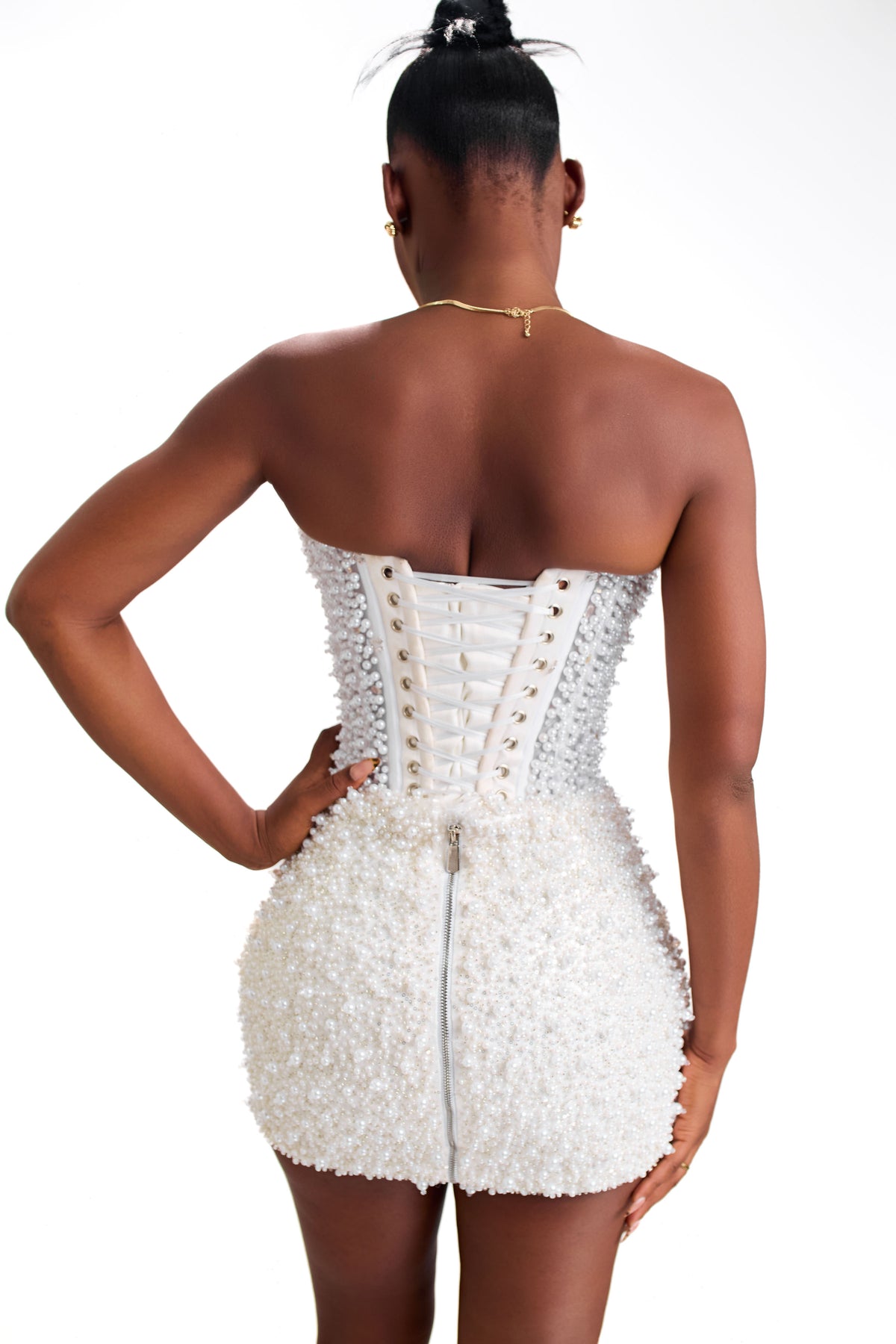 Muse white hand-embellished Atelier mini dress, photo 16 of 16